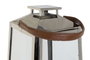 DKD Home Decor Farola Plateado Marron Acero Cristal Cuero 30 x 66 x 30 cm