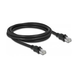 DeLOCK Cable de red RJ45 Cat.6A F/UTP con revestimiento metálico interior 2 m Negro