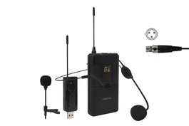 Fonestar WI-MIC Micrófono Inalámbrico Solapa/Lav para Streaming y Conferencias, UHF 641-699 MHz, 24 Canales, Receptor USB Plug & Play, Compatible Windows/Mac