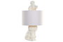 DKD Home Decor Lámpara Sobremesa Moderno Blanco Dorado 52 cm