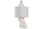 DKD Home Decor Lámpara Sobremesa Moderno Blanco Dorado 52 cm