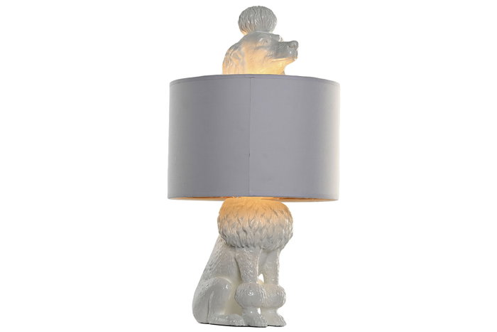DKD Home Decor Lámpara Sobremesa Moderno Blanco Dorado 52 cm
