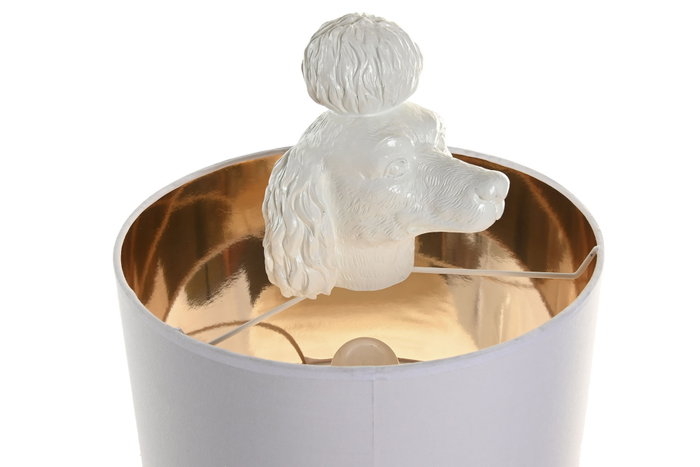 DKD Home Decor Lámpara Sobremesa Moderno Blanco Dorado 52 cm
