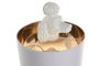 DKD Home Decor Lámpara Sobremesa Moderno Blanco Dorado 52 cm