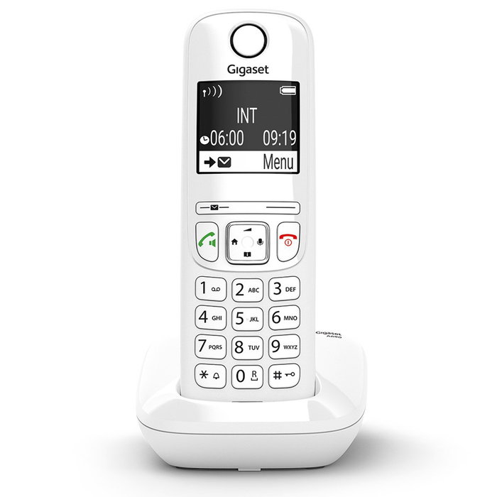 Gigaset AS690 Teléfono Inalámbrico Blanco con Manos Libres y Pantalla Iluminada