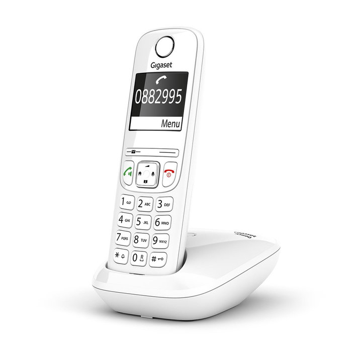 Gigaset AS690 Teléfono Inalámbrico Blanco con Manos Libres y Pantalla Iluminada