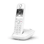 Gigaset AS690 Teléfono inalámbrico DECT con identificador de llamadas, manos libres, pantalla grande, agenda 100 contactos, bloqueo llamadas, ECO DECT, blanco