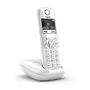 Gigaset AS690 Teléfono inalámbrico DECT con identificador de llamadas, manos libres, pantalla grande, agenda 100 contactos, bloqueo llamadas, ECO DECT, blanco