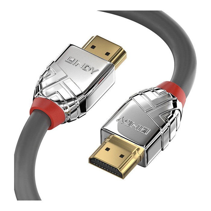 Lindy Cromo Line Cable HDMI 2.0 de 5m 4K UHD Gris, Plata