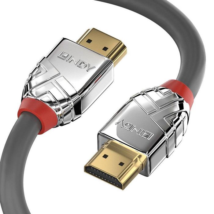 Lindy Cable HDMI Cromo Line 5m High Speed 4K@60Hz 4:4:4 24K Chapado en Oro