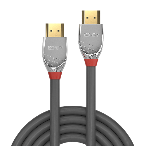 Lindy Cromo Line Cable HDMI 2.0 de 5m 4K UHD Gris, Plata
