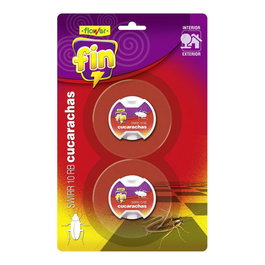 Flower Cebo Trampa Fin Insecticida Gel 2 x 4g para Cucarachas Adultas y Larvas, Uso Interior y Exterior Doméstico