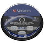 Verbatim M-Disc BD-R 25GB 4x Speed Cakebox 10 unidades imprimibles