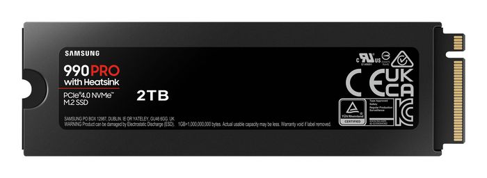 Samsung 990 PRO con Heatsink 2 TB PCIe 4.0 NVMe M.2 Samsung 990 PRO con Heatsink 2 TB PCIe 4.0 NVMe M.2