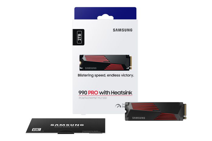 Samsung 990 PRO con Heatsink 2 TB PCIe 4.0 NVMe M.2 Samsung 990 PRO con Heatsink 2 TB PCIe 4.0 NVMe M.2