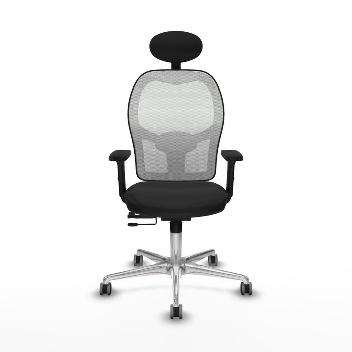 PIQUERAS Y CRESPO Silla de oficina Jorquera con mecanismo Sincro/Traslack, Negro/Blanco