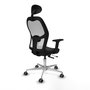 PIQUERAS Y CRESPO Silla de oficina Jorquera con mecanismo Sincro/Traslack, Negro/Blanco