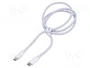 Baseus Kabel Superior Series II USB-C a USB-C 30W 480Mb/s 2m - blanco