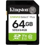 Kingston SDS3/64GB Tarjeta de Memoria SD Canvas Select Plus 64GB Clase 10 100MBs