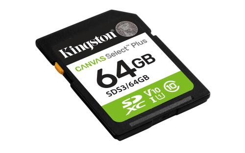 Kingston Canvas Select Plus 64 GB SDXC Clase 10 UHS-I