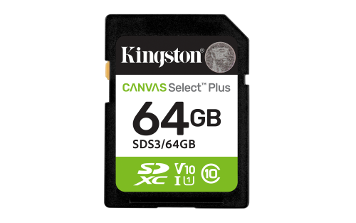 Kingston Canvas Select Plus 64 GB SDXC Clase 10 UHS-I