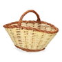 Basics Cesta de caña 44x31x22 cm con asa de 34 cm