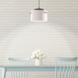 Averie Lámpara Colgante Blanco Madera/Acero