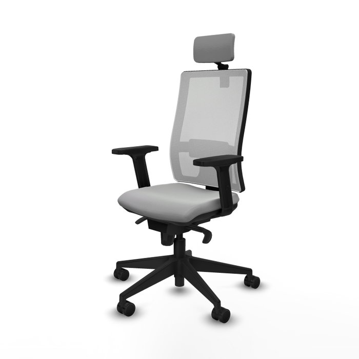 PIQUERAS Y CRESPO Silla de oficina Horna con Mecanismo Sincro Gris claro y Blanco PIQUERAS Y CRESPO Silla de oficina Horna con Mecanismo Sincro Gris claro y Blanco