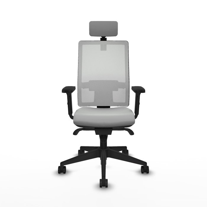PIQUERAS Y CRESPO Silla de oficina Horna con Mecanismo Sincro Gris claro y Blanco PIQUERAS Y CRESPO Silla de oficina Horna con Mecanismo Sincro Gris claro y Blanco