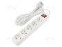 Lanberg Regleta de 3m con 5 Tomas PL y Interruptor, Blanca