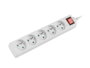 Lanberg Regleta de 3m con 5 Tomas PL y Interruptor, Blanca