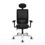 PIQUERAS Y CRESPO Silla de oficina Zulema con mecanismo Sincro/Traslack y Brazos 3D, Negro