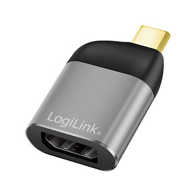 LogiLink Adaptador USB 3.2 Gen2 Type-C a DisplayPort 8K/60 Hz, Aluminio, Negro/Gris LogiLink Adaptador USB 3.2 Gen2 Type-C a DisplayPort 8K/60 Hz, Aluminio, Negro/Gris