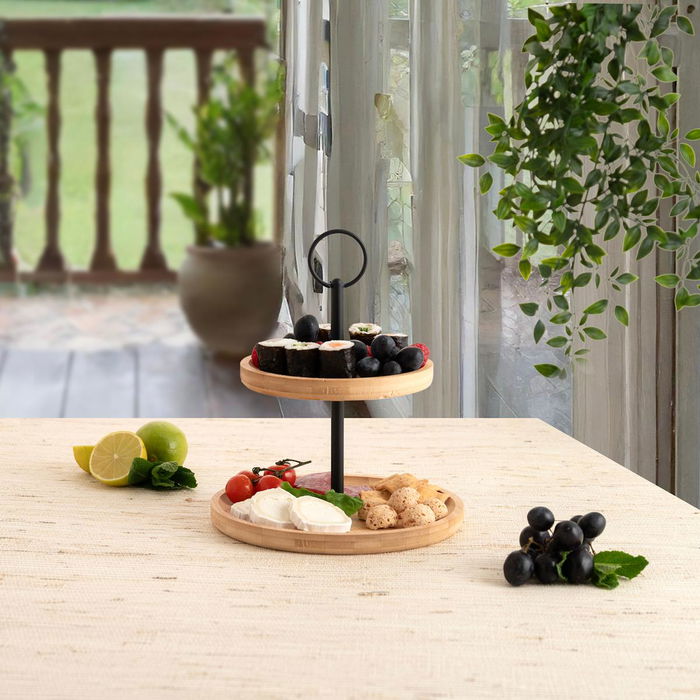 Bandeja Bambú 2 Niveles Bambu Bidasoa 20+15x25 cm