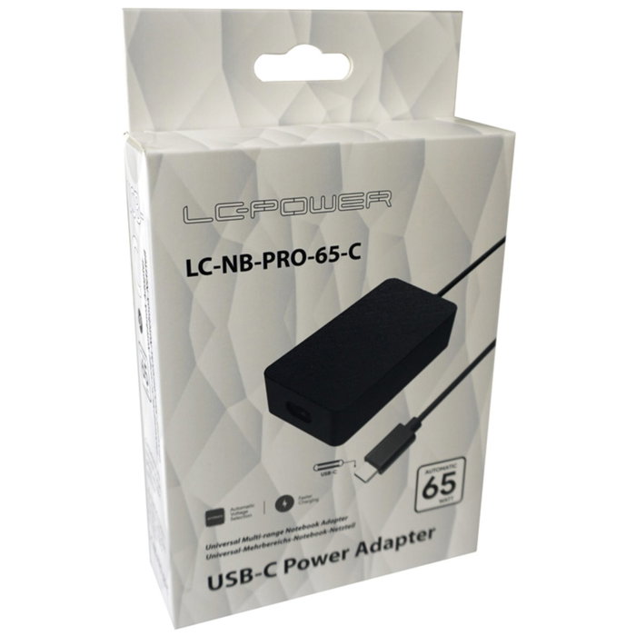LC-Power LC-NB-PRO-65-C Adaptador de alimentación USB-C 65W