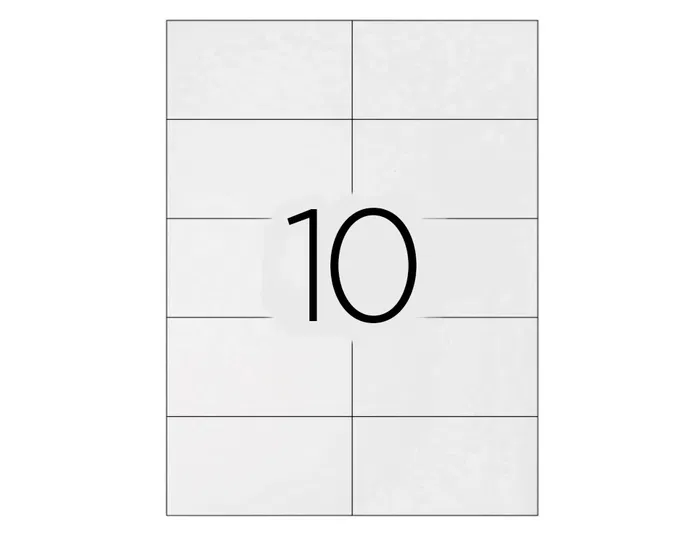 Q-connect KF10658 Etiqueta Adhesiva 105x57 mm para Láser Ink-jet Fotocopiadora, Caja 100 Hojas Din A4