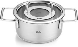 Fissler Pure Profi Olla de 16 cm con tapa de cristal, apta para inducción, gas, eléctrica y cerámica - 08611516000/0
