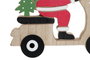 DKD Home Decor Figura Navidad Tradicional Natural Rojo Madera 2 x 15.5 x 15 cm (6 Unidades)
