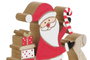 DKD Home Decor Figura Navidad Tradicional Natural Rojo Madera 2 x 15.5 x 15 cm (6 Unidades)