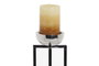DKD Home Decor Portavela Moderno Acero Brillante 9 x 28 x 9 cm (2 Unidades)