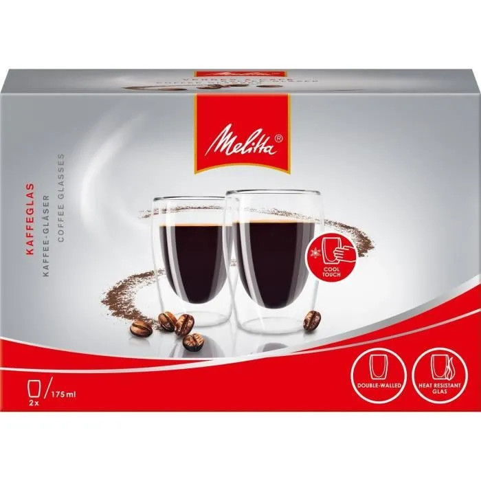 Melitta Set 2 Vasos Borosilicato Café Largo 200 ml Transparente Melitta Set 2 Vasos Borosilicato Café Largo 200 ml Transparente