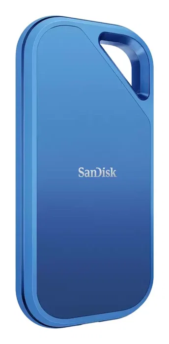 SanDisk Creator Pro SDSSDE81C-2T00-G25 - Disco SSD Externo Portátil 2TB NVMe, USB-C 3.2 Gen 2x2, Hasta 2000 MB/s, Resistente (IP65), Color Azul
