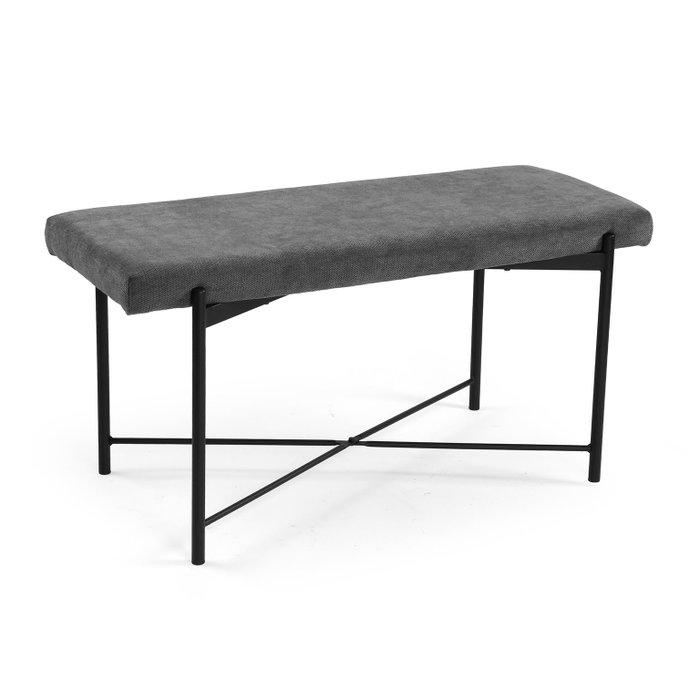Versa Pie de Cama Nilo Gris 91x40x46 cm Versa Pie de Cama Nilo Gris 91x40x46 cm