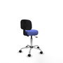 PIQUERAS Y CRESPO Silla Llanos giratoria azul claro con base cromada