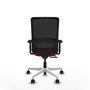 PIQUERAS Y CRESPO Silla de oficina Zulema con mecanismo Sincro/Traslack, Rojo/Negro
