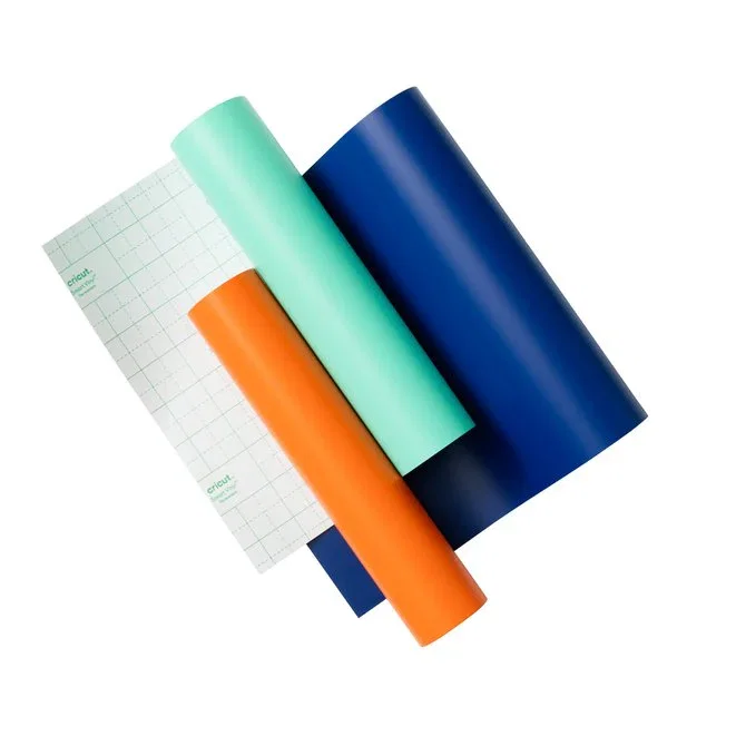 Cricut Joy Xtra Smart Vinyl, Vinilo de Termotransferencia Térmica Liso Mate Azul, 3 Hojas, Compatible con Cricut Joy Xtra