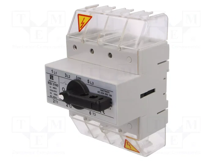 SPAMEL RSI-3160-W02 Interruptor de aislamiento de 3 polos, 160A, 400VAC SPAMEL RSI-3160-W02 Interruptor de aislamiento de 3 polos, 160A, 400VAC