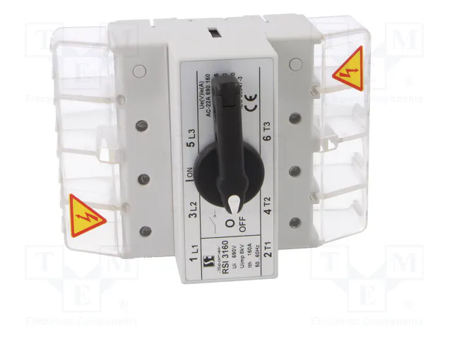 SPAMEL RSI-3160-W02 Interruptor de aislamiento de 3 polos, 160A, 400VAC SPAMEL RSI-3160-W02 Interruptor de aislamiento de 3 polos, 160A, 400VAC