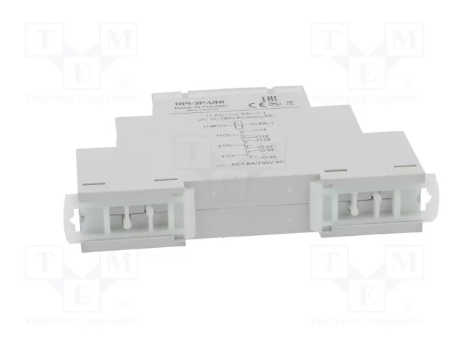 RELPOL RPI-3P-UNI Relé de instalación 3PDT 8A