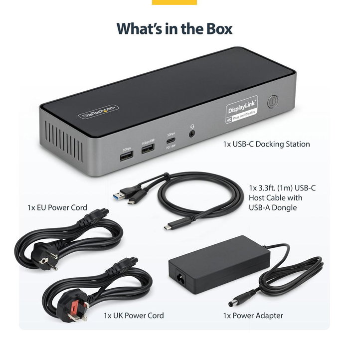 Startech Triple-Monitor Docking Station Accs Startech Triple-Monitor Docking Station Accs